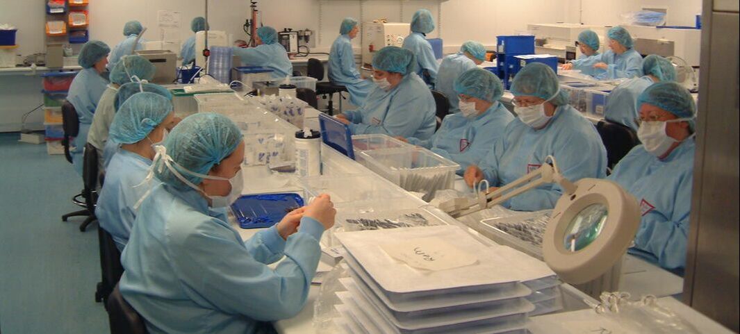 Specialist medical device assembly at Wesley Coe (Cambridge) Ltd UK.